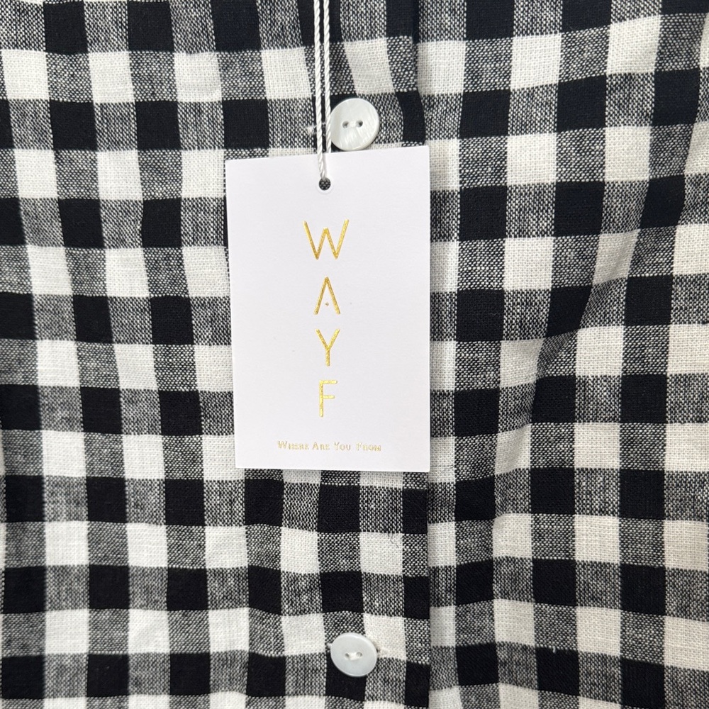 Wayf Black and White Checkered Top - Picture 5 of 7